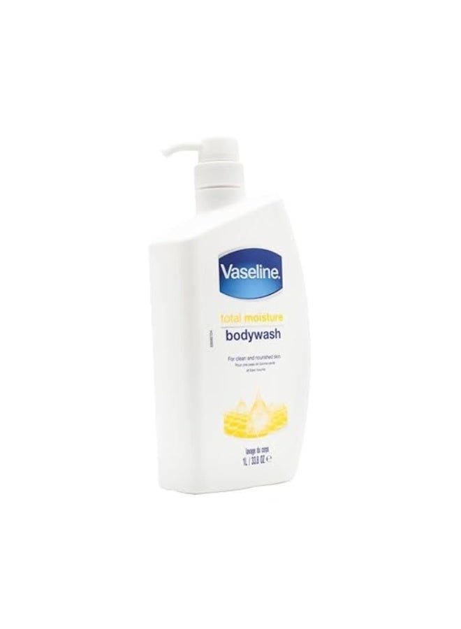 Vaseline Total Moisture Body Wash Pump Bottle for Healthy, Fresh Skin, Washes Away Dirt & Impurities, Fights Skin Dryness, Easy to Rinse, Gentle Body Cleanser for Nourished & Smooth Skin, 1L - Image 2